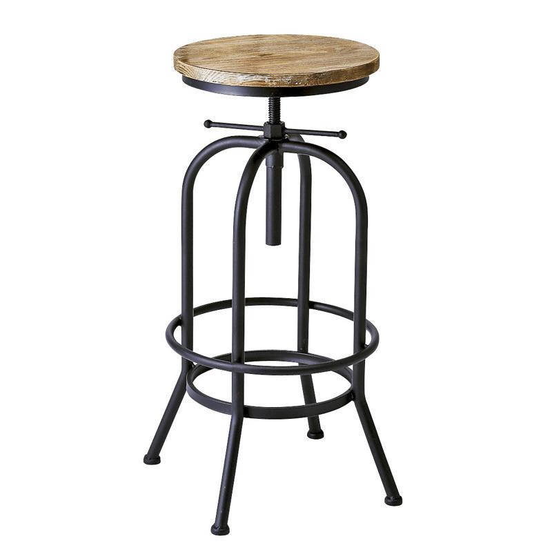 カウンターチェア 4脚セット ハイチェア ブラック塗装 昇降 幅49 奥行き49 高さ72〜79cm IDR-A400_11