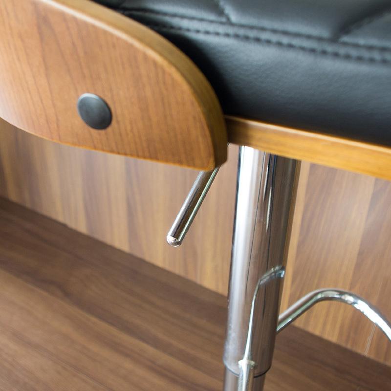 カウンターチェア 3脚セット レザー張ハイチェア ブラウン色 2色 昇降