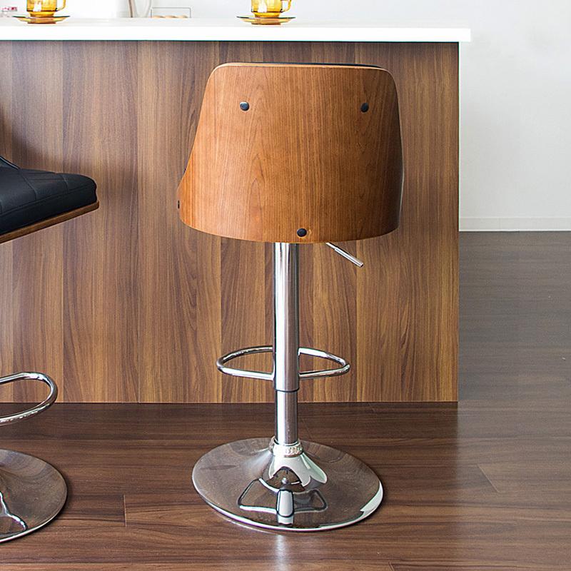 カウンターチェア　ハイチェア　3脚セット カウンターチェア 3脚セット レザー張ハイチェア ブラウン色 2色 昇降