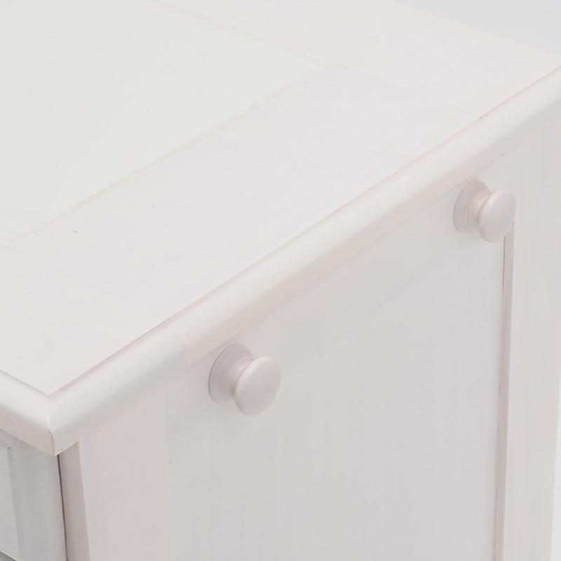 ダストボックス付きキッチンカウンター 幅59cm 1台単品 ホワイト色 天板タイル 25L×2分別 フラップ扉 木製 MUD-2-DB |  | 04