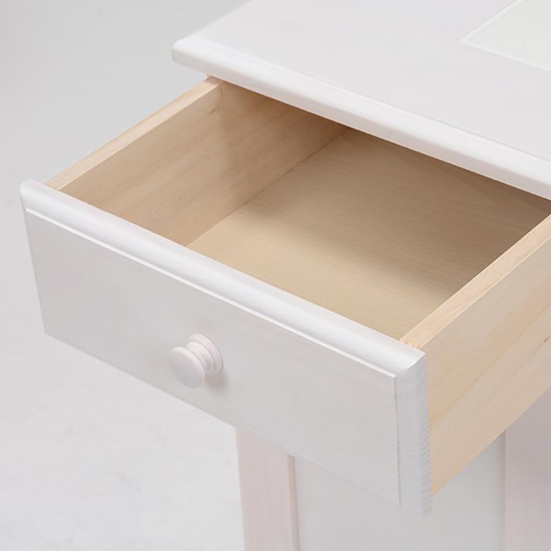 ダストボックス付きキッチンカウンター 幅59cm 2台セット ホワイト色 天板タイル 25L×2分別 フラップ扉 木製 MUD-2-DB |  | 05