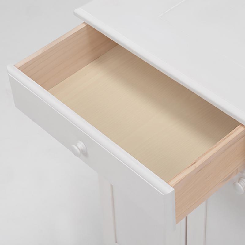 ダストボックス付きキッチンカウンター 幅87cm 1台単品 ホワイト色 天板タイル 25L×3分別 フラップ扉 木製 MUD-3-DBの画像