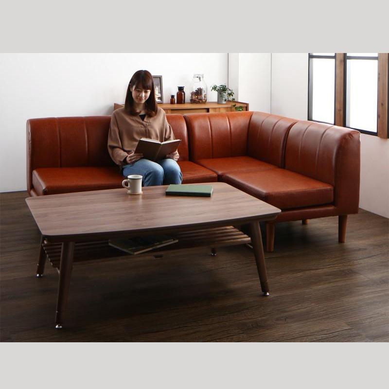 こたつテーブル 幅105×奥行75cm 長方形 こたつダイニングテーブル 天然木ウォールナット ブラウン 継脚 NLDの画像