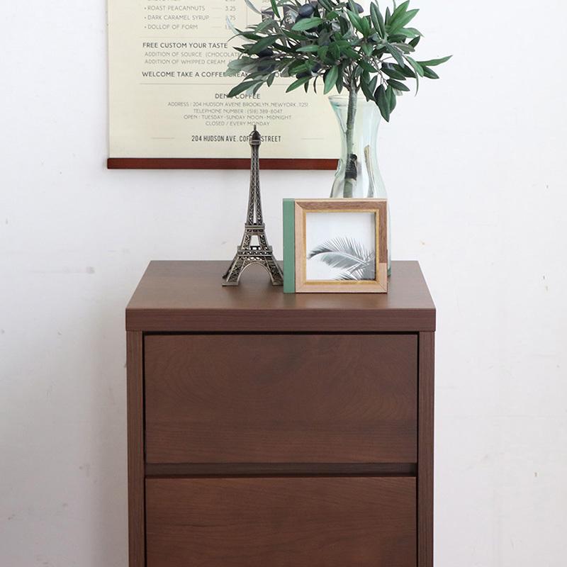 3段チェスト 幅40cm 引出しタンス 1台単品 ブラウン色/全2色 日本製 オーク無垢材 引き出しスライドレール仕様 リビング収納 OT-CSTの画像