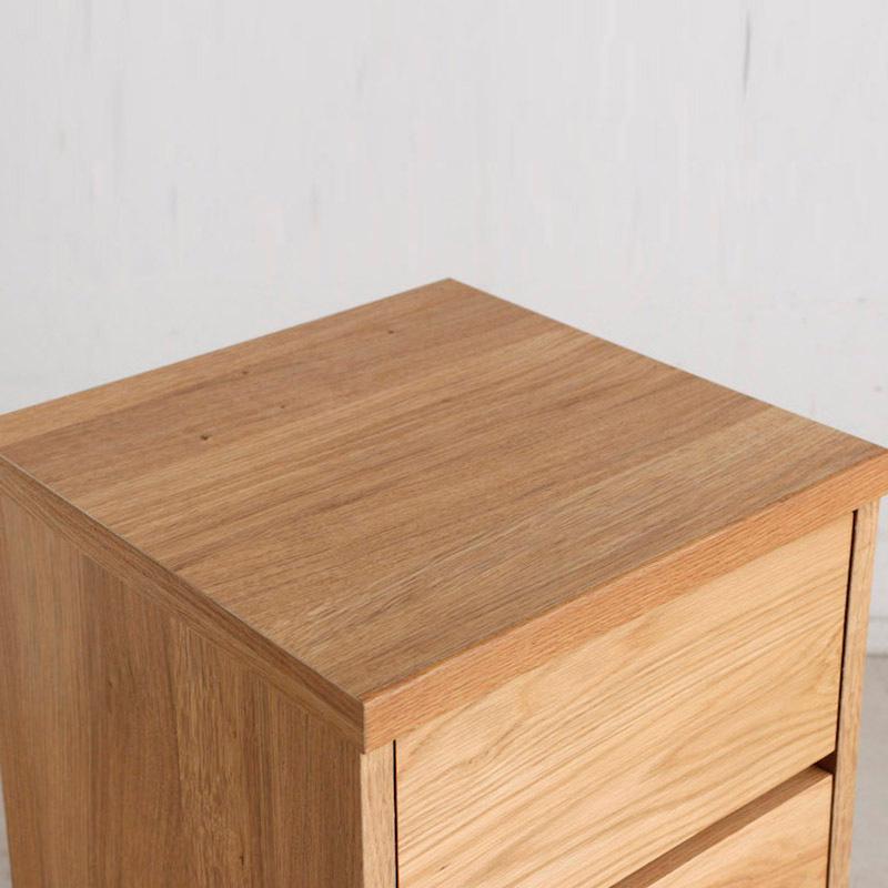 3段チェスト 幅40cm 引出しタンス 1台単品 ナチュラル色/全2色 日本製 オーク無垢材 引き出しスライドレール仕様 リビング収納 OT-CSTの画像