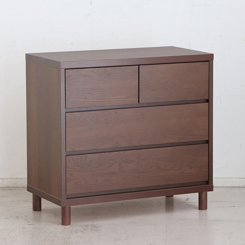3段チェスト 幅75cm 引出しタンス 2台セット ナチュラル色/全2色 日本製 オーク無垢材 幅76×奥行40×高さ72cm OT-CST_17