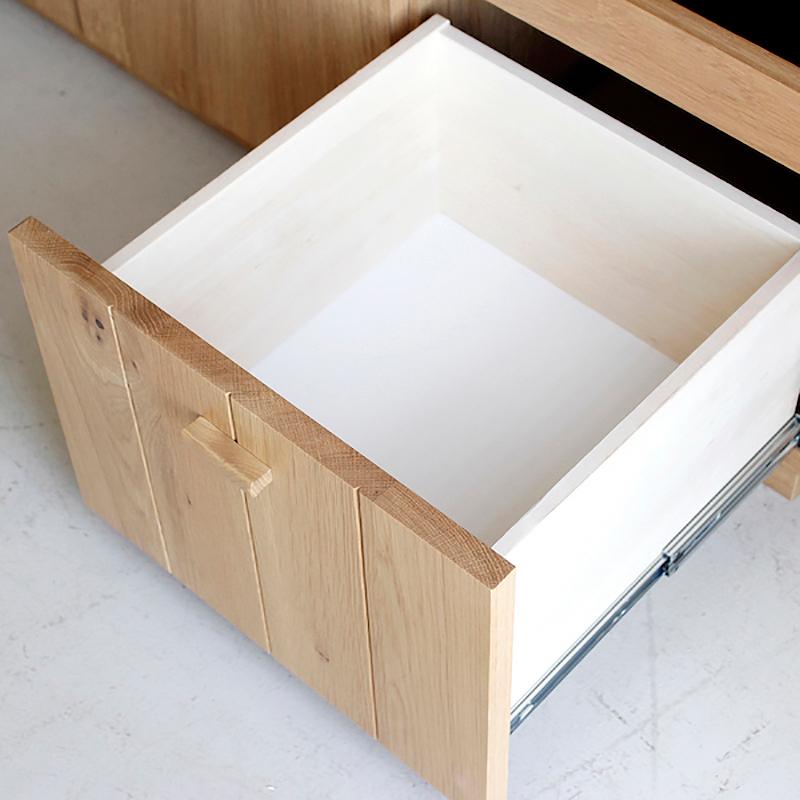 キッチンカウンターと食器棚70cm 2台セット ブラウン レンジ台 完成品