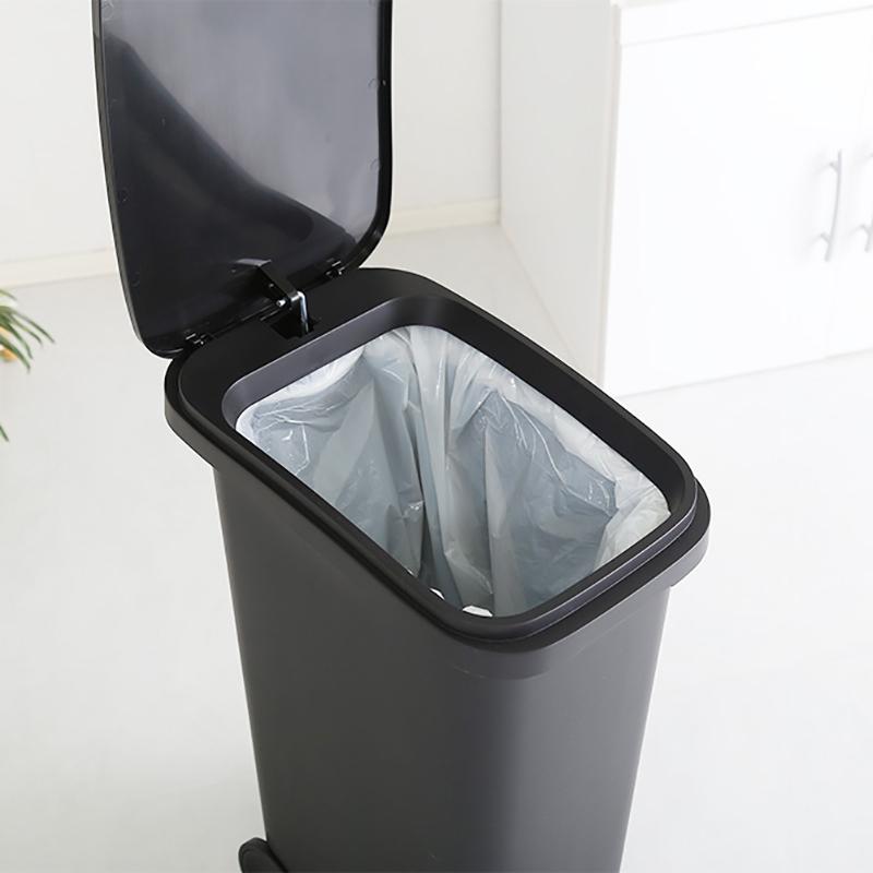 ペダル式ゴミ箱 1台単品 ウォールナットブラウン色/全4色 31L 幅25.5cm フタ付 キャスター付 ダストボックス ROTI-DB |  | 11