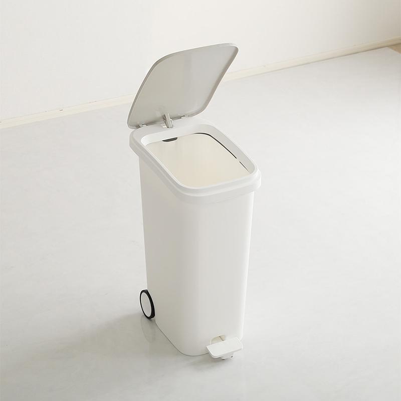 ペダル式ゴミ箱 1台単品 ウォールナットブラウン色/全4色 31L 幅25.5cm フタ付 キャスター付 ダストボックス ROTI-DB |  | 09