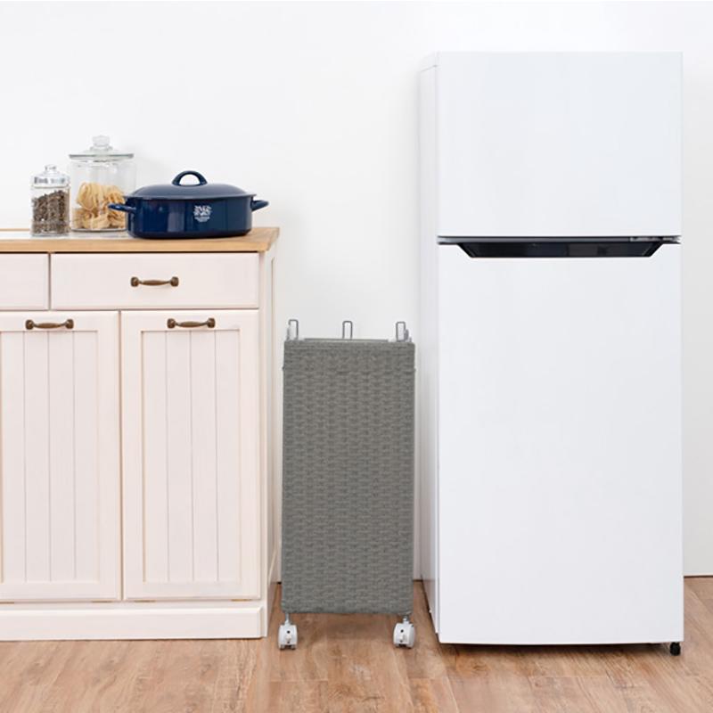 ラタン調 ゴミ箱 ダストワゴン ごみ箱 1台単品 ブラウン色/全3色 分別 大容量 キャスター付 ひっかけタイプ RUDO-DB |  | 02