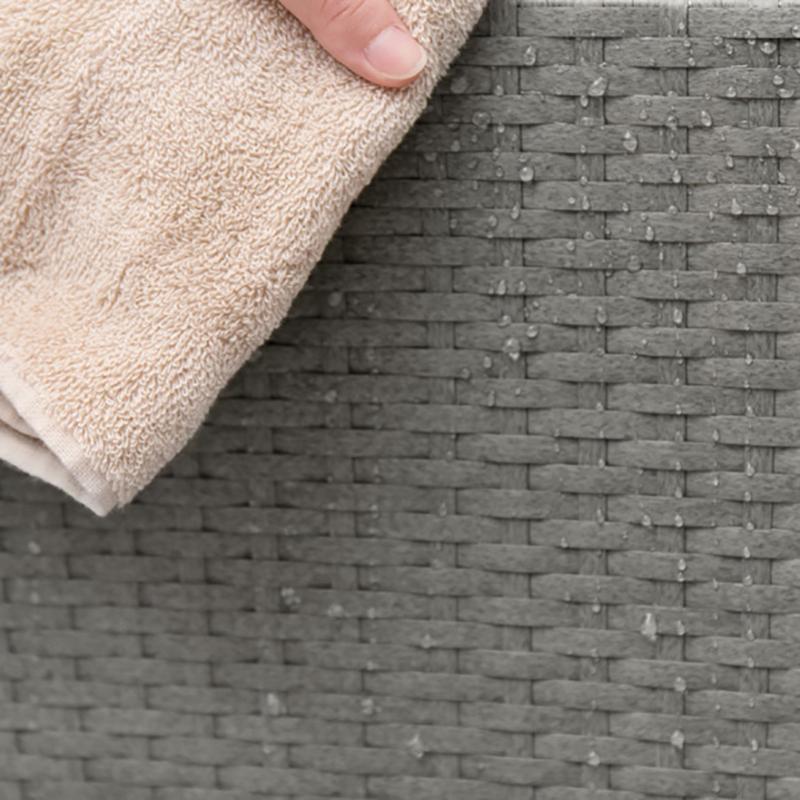 ラタン調 ゴミ箱 ダストワゴン ごみ箱 1台単品 ブラウン色/全3色 分別 大容量 キャスター付 ひっかけタイプ RUDO-DB |  | 06