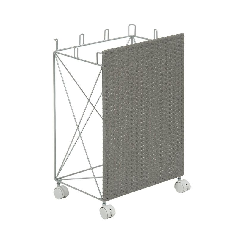 ラタン調 ゴミ箱 ごみ箱 2台セット グレー色/全3色 幅38×奥行28×高さ60.5cm 分別 大容量 キャスター付 ひっかけタイプ RUDO-DB |  | 12