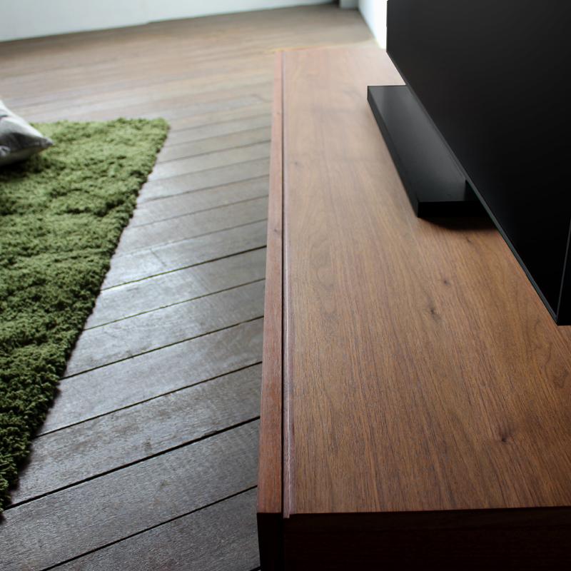 テレビ台 テレビボード 160cm ウォールナット ブラウン 国産 日本製 無垢材 天然木シート 収納付きローボード 完成品 RY |  | 10