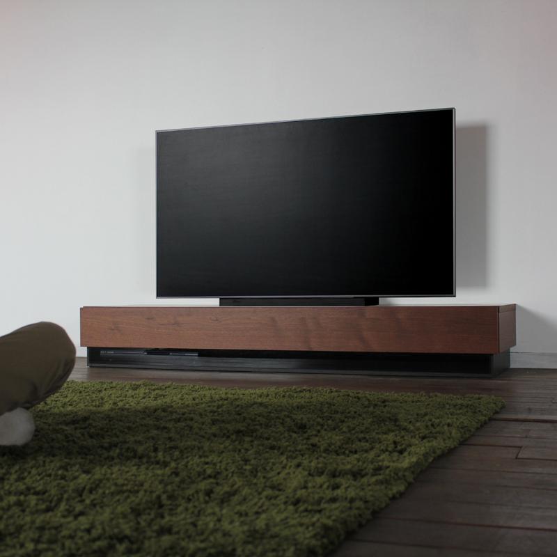テレビ台 テレビボード 160cm ウォールナット ブラウン 国産 日本製 無垢材 天然木シート 収納付きローボード 完成品 RY |  | 02