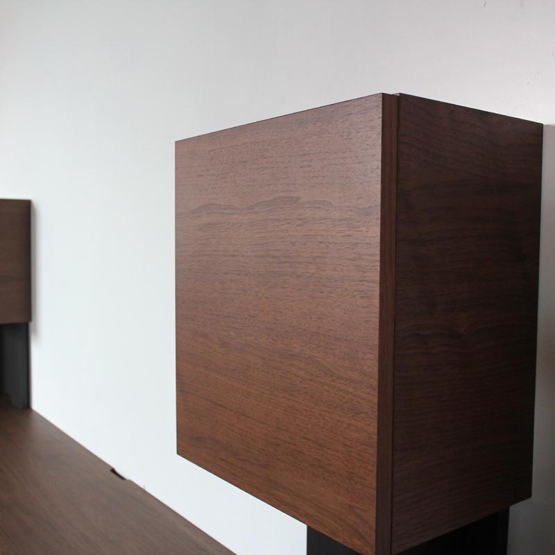 テレビ台 160cm キャビネット3点セット ウォールナット ブラウン 総幅 240 奥行45 cm 国産 日本製 無垢材 天然木シート 完成品 RY |  | 14