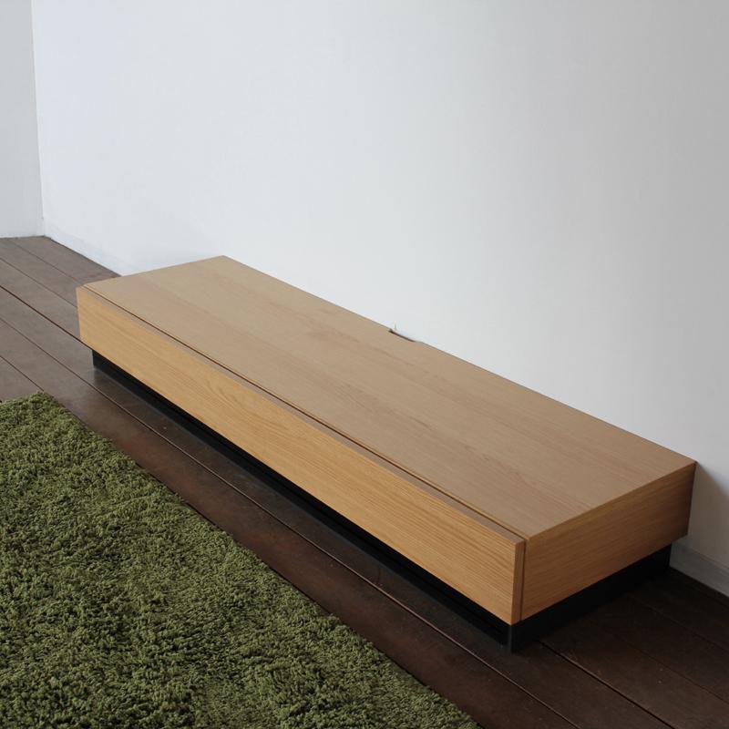 テレビ台 160cm ナチュラル オーク 幅160 奥行45 高さ24cm 国産 日本製 無垢材 天然木シート 収納付きローボード 完成品 RY |  | 05