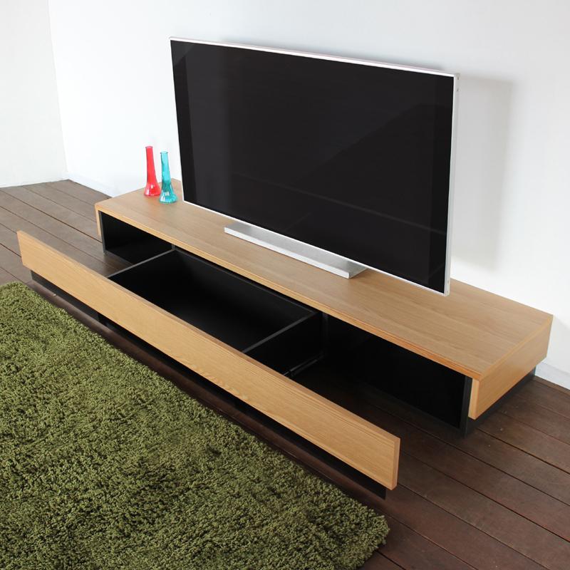 テレビ台 160cm ナチュラル オーク 幅160 奥行45 高さ24cm 国産 日本製 無垢材 天然木シート 収納付きローボード 完成品 RY |  | 09