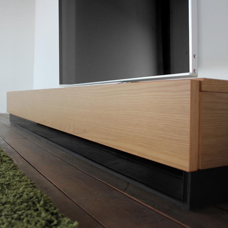 テレビ台 180cm ナチュラル オーク 幅180 奥行45 高さ24cm 国産 日本製 無垢材 天然木シート 収納付きローボード 完成品 RY |  | 12