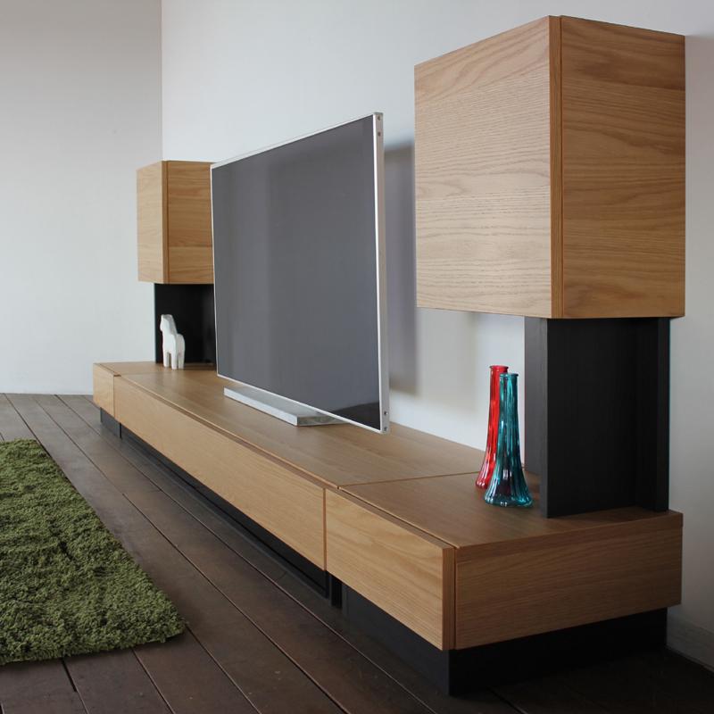 テレビ台 180cm ナチュラル オーク 幅180 奥行45 高さ24cm 国産 日本製 無垢材 天然木シート 収納付きローボード 完成品 RY |  | 17