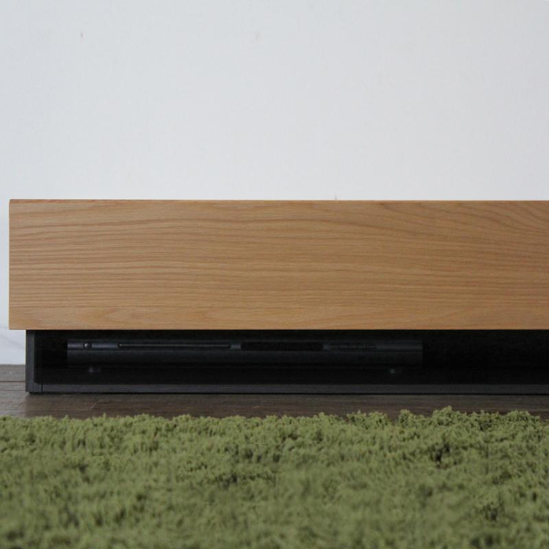 テレビ台 180cm ナチュラル オーク 幅180 奥行45 高さ24cm 国産 日本製 無垢材 天然木シート 収納付きローボード 完成品 RY |  | 06