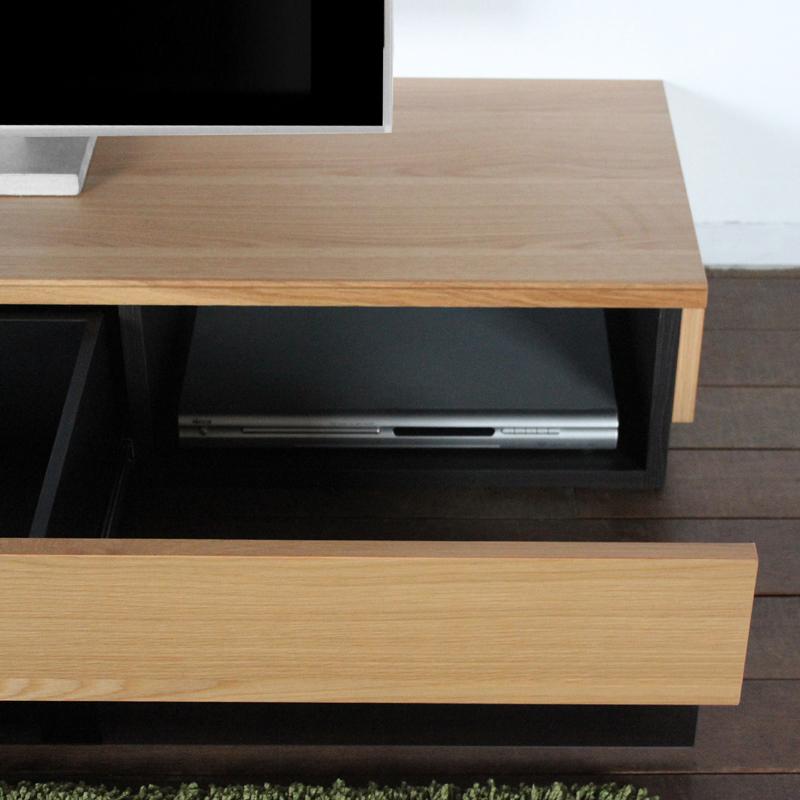 テレビ台 180cm ナチュラル オーク 幅180 奥行45 高さ24cm 国産 日本製 無垢材 天然木シート 収納付きローボード 完成品 RY |  | 08