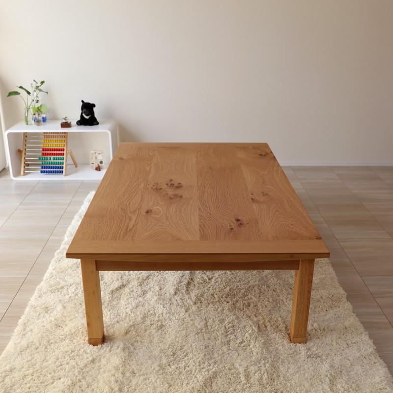 こたつテーブル 135×85cm 長方形 国産 日本製 ナラ材 節あり突板 継脚 家具調コタツ ODK :SE-odk135-ktt