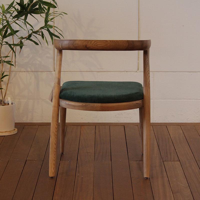 [大特価] チェア 2脚組 WOL ウォールナット塗装 天然木 無垢材 シート色:モスグリーン 【YW1293076168】(46900円)