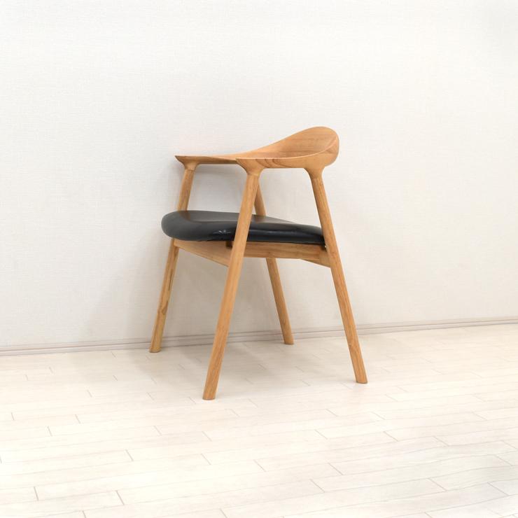 ダイニングチェア アームチェア 1脚入り 完成品 arch-ch-351cnr クリア