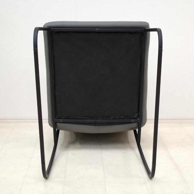 ダイニングチェア 本革張り 完成品 2脚 スチール脚 baru-ch-343