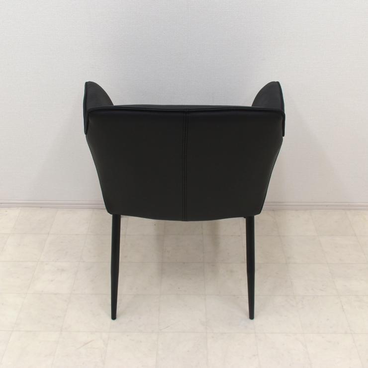 池田木工　本革　木製フレーム アームチェア 黒　① 本革×木製フレームのレザーアームチェア｜おしゃれラウンジチェア