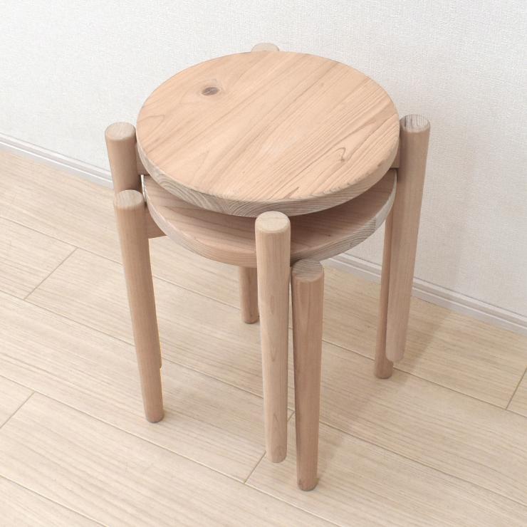 ブタとフクロウ様専用 ひのき スタッキングスツール 2脚 楽天市場