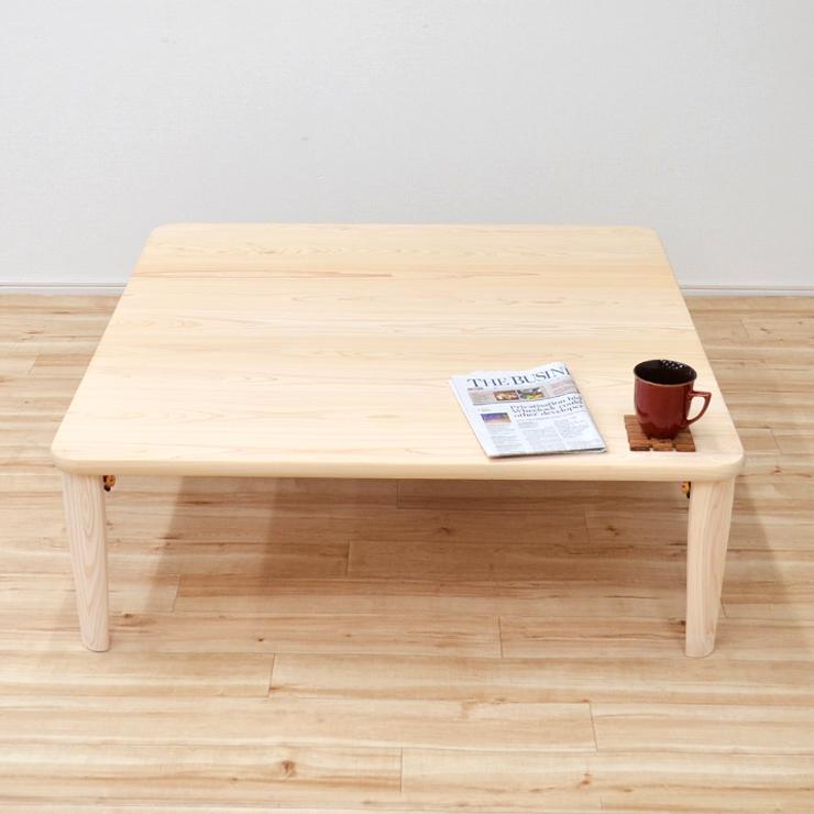 受注生産品 ひのき 座卓 国産 幅105cm ちゃぶ台 折りたたみ 2人 4人 hinoki105kaku-178 正方形 選べる5色 日本製 4人用 5s-1k-260 so hr_12