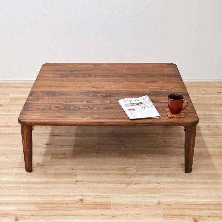 受注生産品 ひのき 座卓 国産 幅105cm ちゃぶ台 折りたたみ 2人 4人 hinoki105kaku-178 正方形 選べる5色 日本製 4人用 5s-1k-260 so hr_6