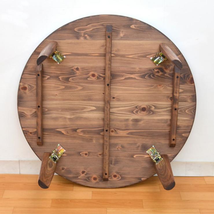 受注生産品 ひのき 座卓 hinoki90-178 選べる5色 円卓 90cm 国産