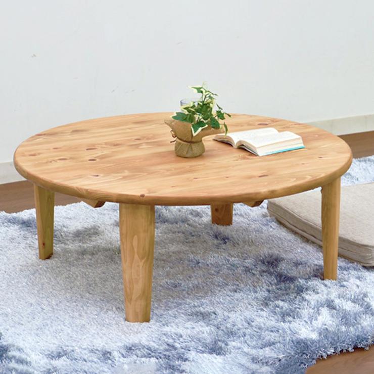 受注生産品 ひのき 座卓 2人 4人 hinoki90-178 選べる5色 円卓 90cm