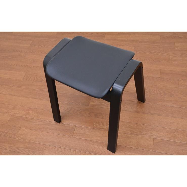 スツール 2脚 黒 椅子