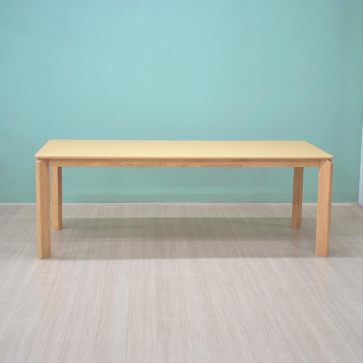 ダイニングテーブルセット 7点セット 幅200cm kurea200-7-360nbh ナチュラル色 メラミン化粧板 北欧風 シンプル 完成品チェア6脚 背もたれ 6人用 40s-4k hs