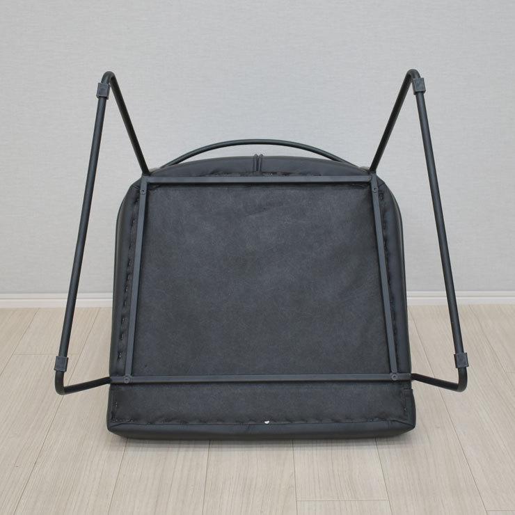 ダイニングチェア 本革張り 完成品 1脚入り スチール脚 lca-ch-343-bk