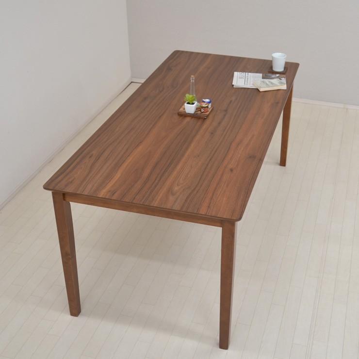 ダイニングテーブル 幅170cm ウォールナット色 木製 メラミン化粧板 mac170-360wn 6人用 モダン シンプル レトロ テーブル
