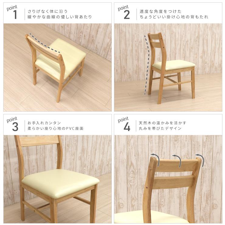 ダイニングテーブル 3点セット 幅60cm ナチュラルビーチ色 木製 メラミン化粧板 mac60-3-sesiru360nbh PVC 4s-2k-159/153 iy_5