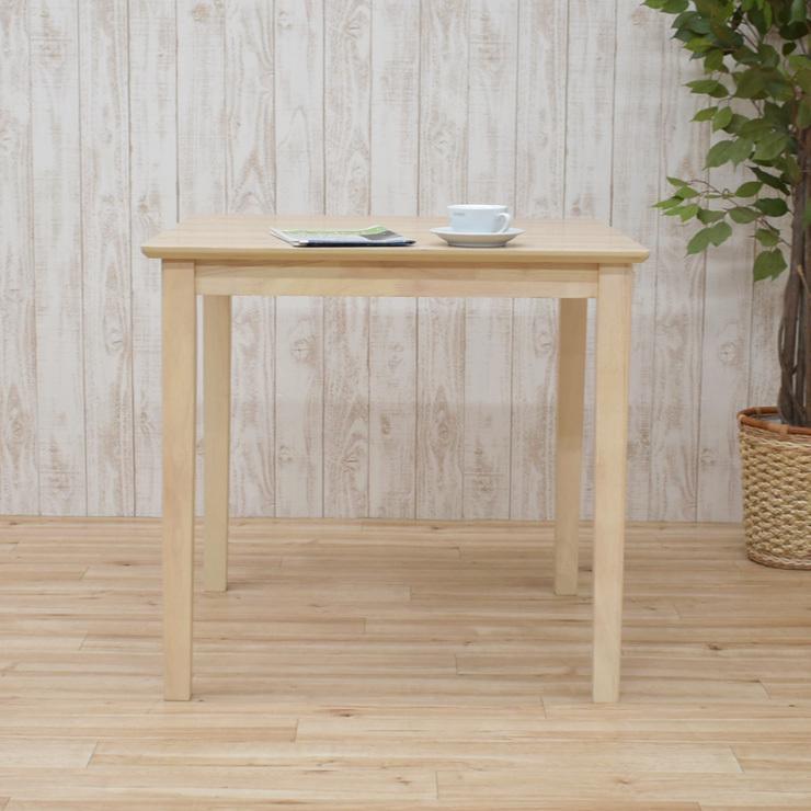 ギギliving シャビーダイニングテーブル 約75cm x 75cm ダイニングテーブル 幅75cm ホワイトウォッシュ色 木製 メラミン化粧板