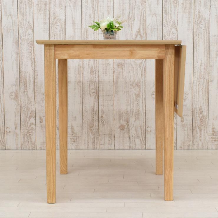 伸縮式 ダイニングテーブル 幅60/90cm 選べる6色 木製 mac90bata-360 2