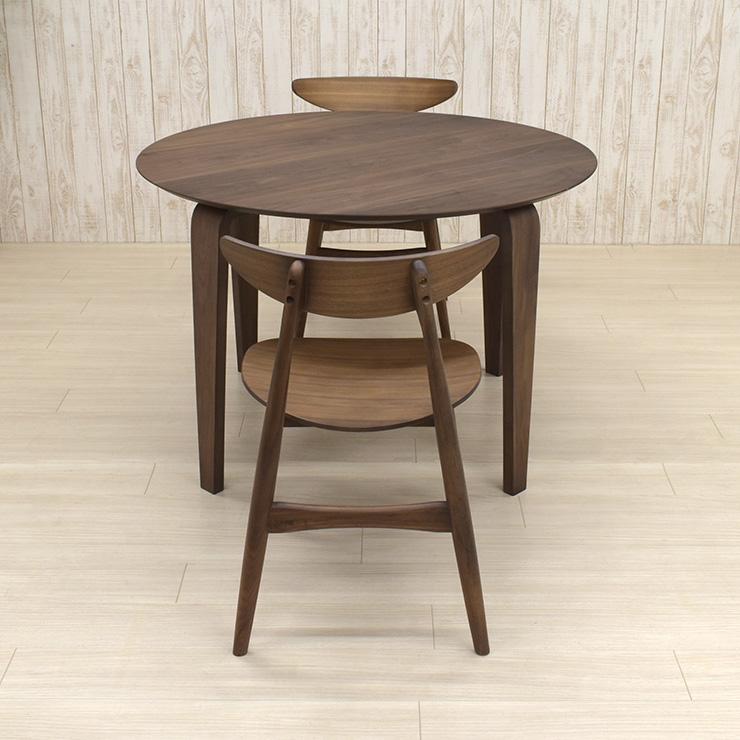 ダイニングセット クッション 板座 ウォールナット 幅110cm 2点セット 2人 marut110-5wn-351 アウトレット 19s-3k 【PINNTORP】 iy