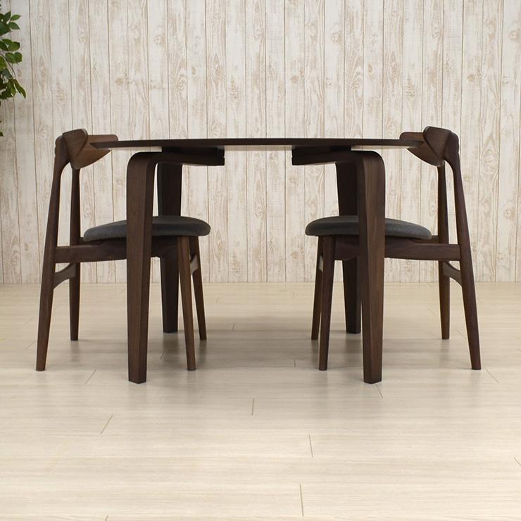 ダイニングセット クッション 板座 ウォールナット 幅110cm 2点セット 2人 marut110-5wn-351 アウトレット 19s-3k 【PINNTORP】 iy