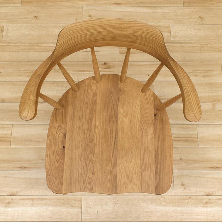 回転チェア　オーク材 ダイニングチェア 回転イス 1脚入り pal-ch-351ok-na ナチュラルオーク