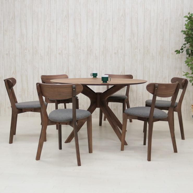ダイニングテーブルセット 丸テーブル 光線張り ダイニング 7点セット 6人掛け 幅120cm sbkt120-7-cote351wn 359 アウトレット お客様組立品 18s-4k hr_10