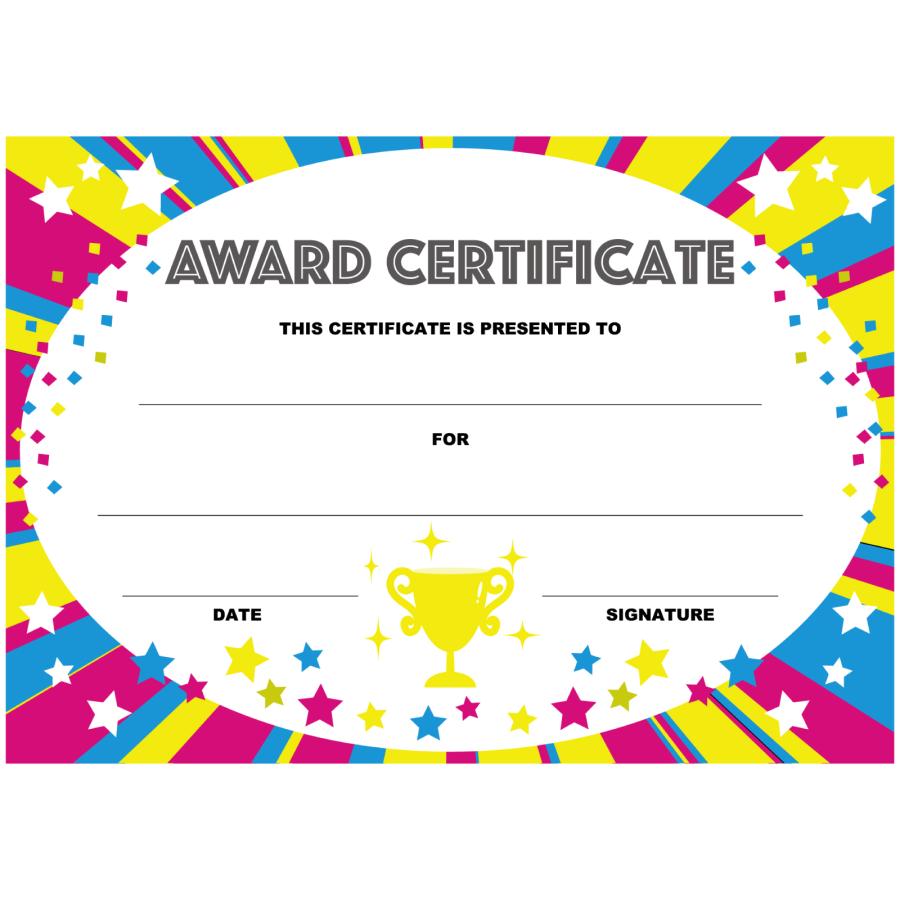 ポップな英語の賞状 表彰状 40枚 LearnEASY award certificate カード英語文例付き 子ども キッズ 大容量｜tables-learneasy｜07