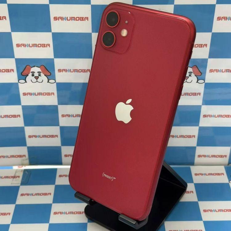 iPhone11 128GB Product Red MWM32J/A SIMロック解除済 au ジ 中古