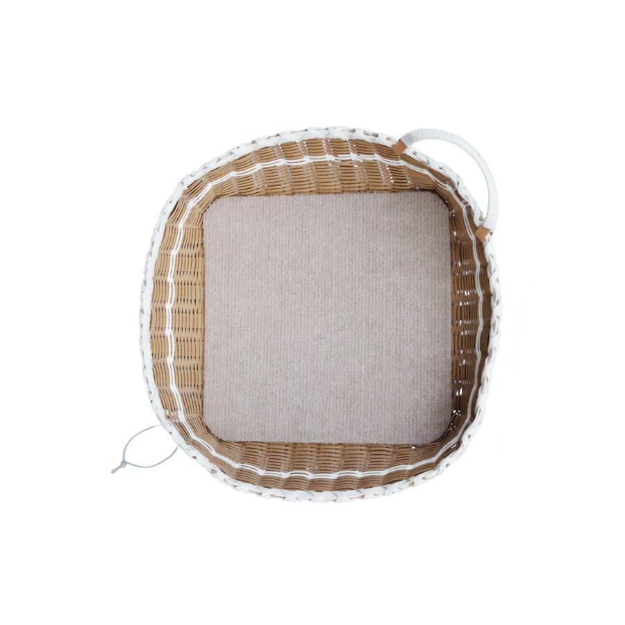 安心の日本製　　ネコちゃんワンちゃんのクーファン （Mサイズ）色名：クラフト　　シンプルなデザインとカラーのベッドです。 |  | 01