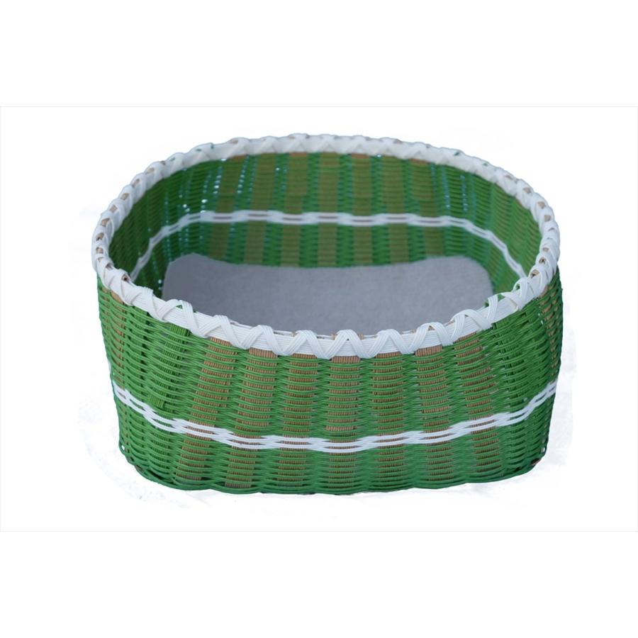 安心の日本製　　ネコちゃんワンちゃんのクーファン （Mサイズ）色名：煎茶グリーン　　シンプルなデザインとカラーのベッドです。 |  | 01